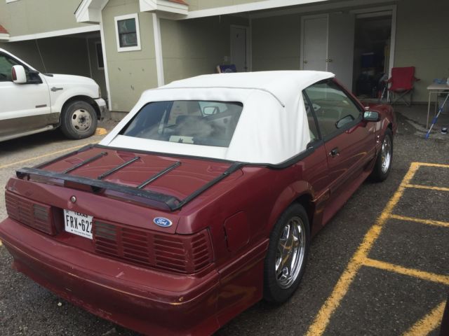 1988 Burgendy Ford Mustang Coupe