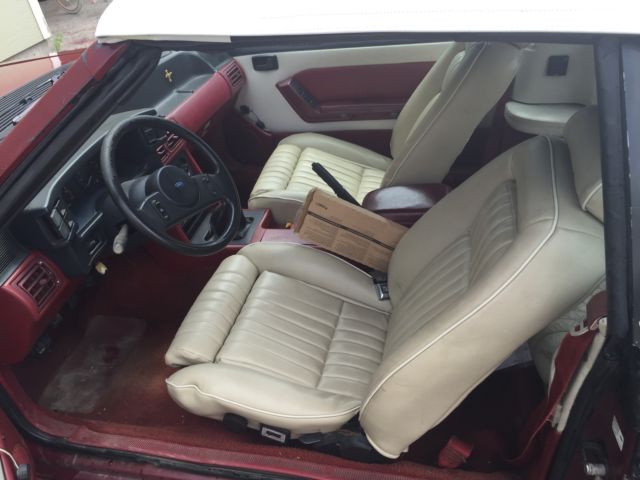 1988 Burgendy Ford Mustang Coupe