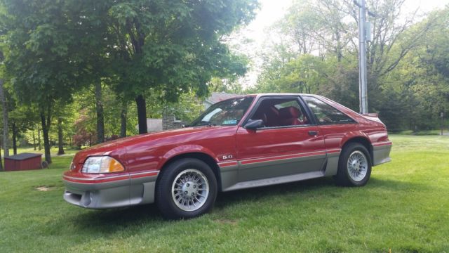 1988 Scarlet Red Ford Mustang Coupe