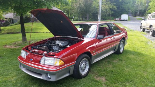 1988 Scarlet Red Ford Mustang Coupe