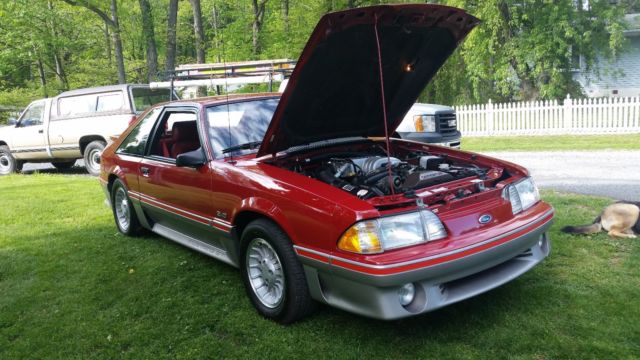 1988 Scarlet Red Ford Mustang Coupe
