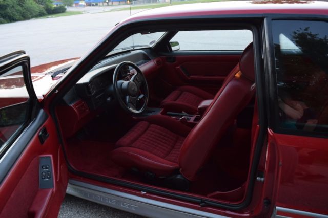 1988 Red Ford Mustang Hatchback