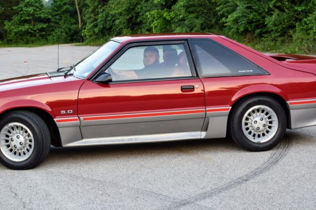 1988 Red Ford Mustang Hatchback
