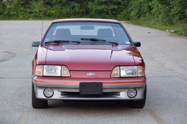 1988 Red Ford Mustang Hatchback