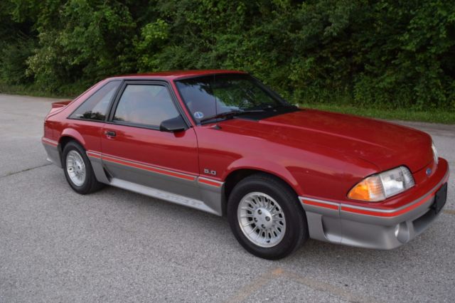 1988 Red Ford Mustang Hatchback