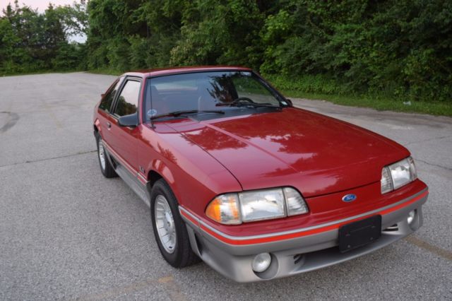 1988 Red Ford Mustang Hatchback