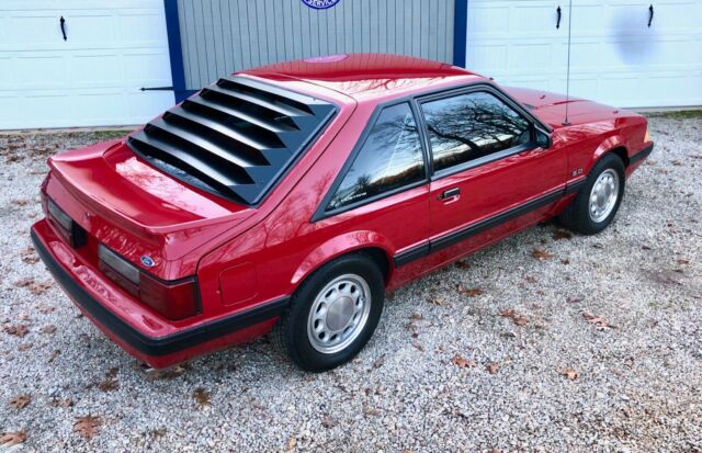 1988 Scarlet Red Ford Mustang Hatchback