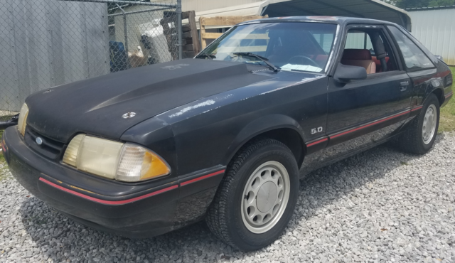 1988 Black Ford Mustang Hatchback