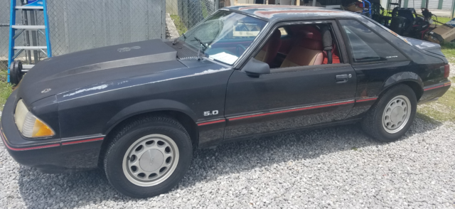 1988 Black Ford Mustang Hatchback