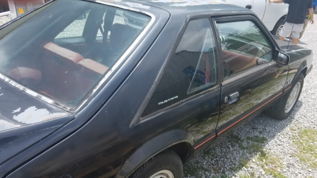 1988 Black Ford Mustang Hatchback