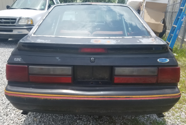 1988 Black Ford Mustang Hatchback