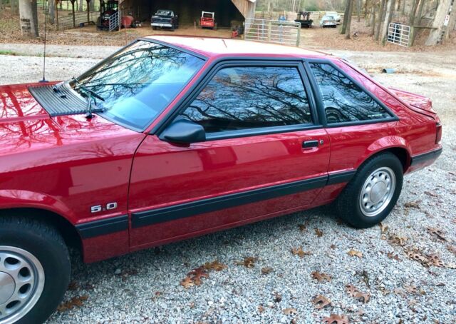1988 Scarlet Red Ford Mustang Hatchback