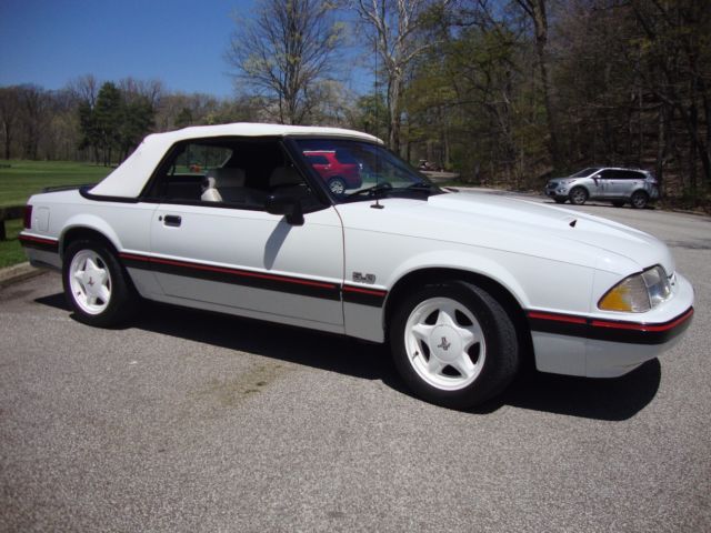 1988 Red Ford Mustang Convertible