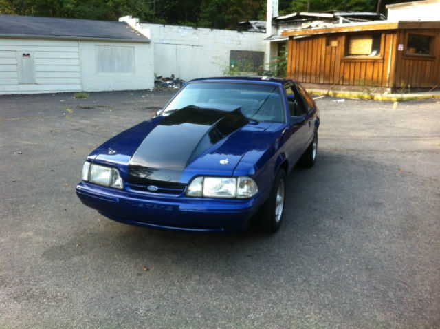 1988 Blue Ford Mustang Hatchback