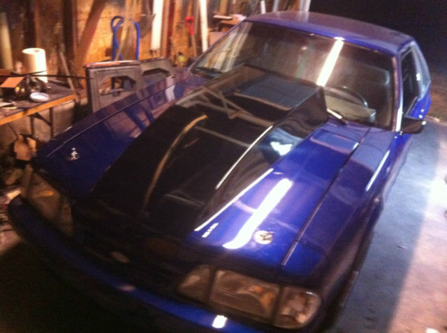 1988 Blue Ford Mustang Hatchback