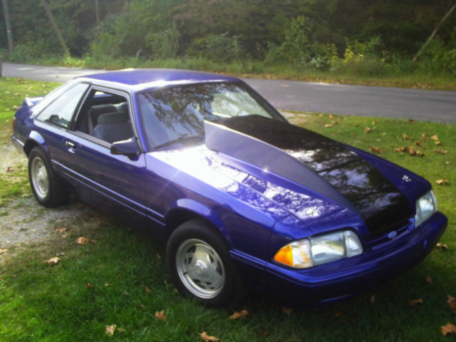 1988 Blue Ford Mustang Hatchback