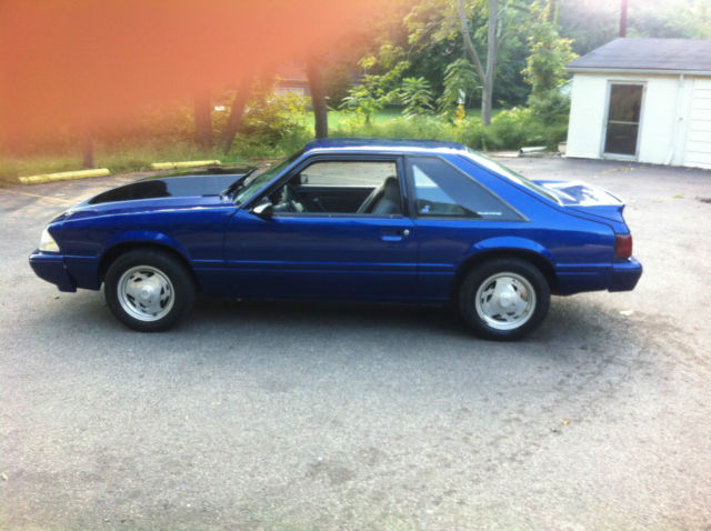 1988 Blue Ford Mustang Hatchback