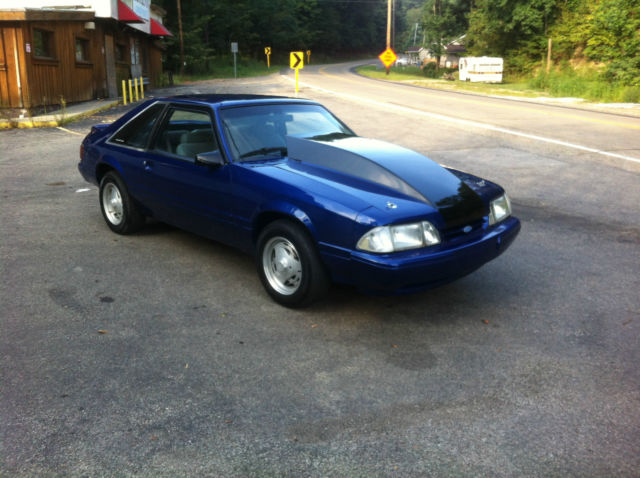 1988 Blue Ford Mustang Hatchback