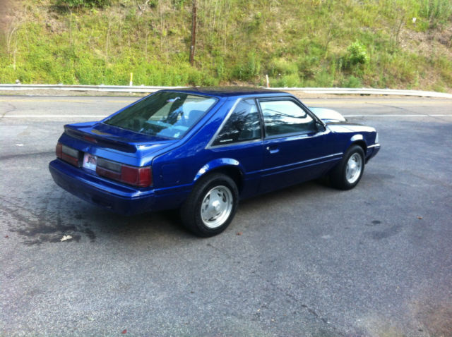1988 Blue Ford Mustang Hatchback
