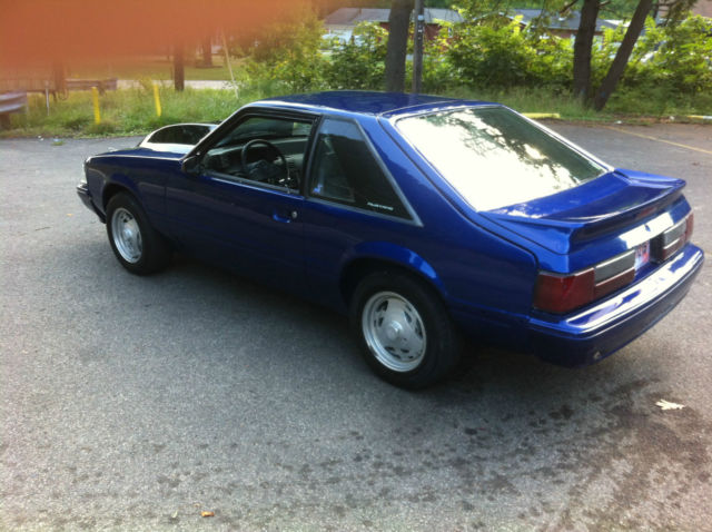 1988 Blue Ford Mustang Hatchback