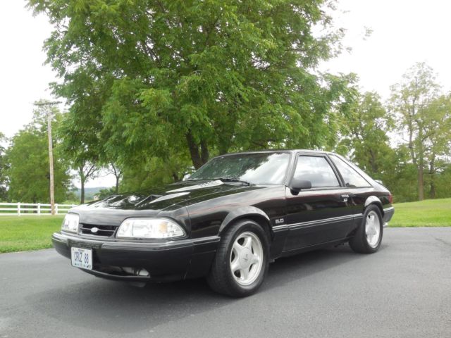 1988 Black Ford Mustang Hatchback