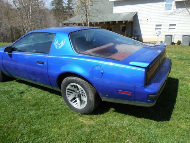 1988 Blue Pontiac Firebird Coupe