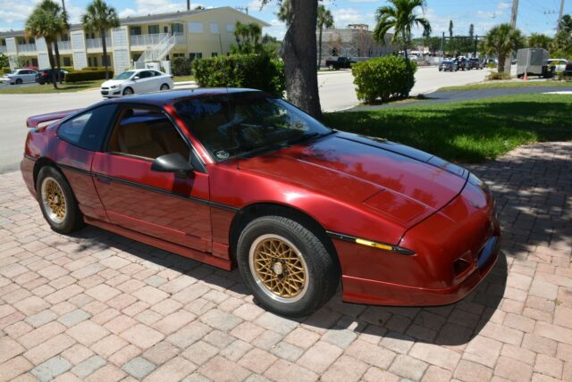1988 Burgundy Pontiac Fiero Coupe