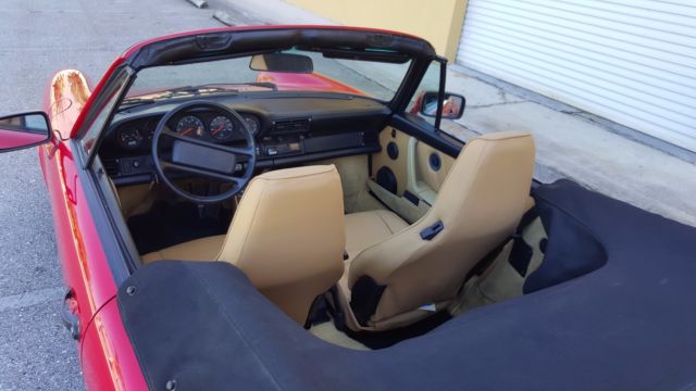 1988 Red Porsche 911 Convertible