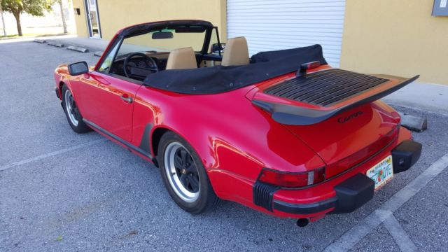 1988 Red Porsche 911 Convertible