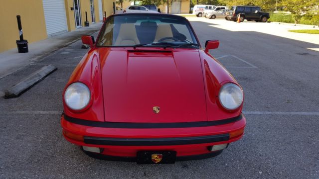 1988 Red Porsche 911 Convertible