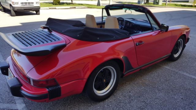 1988 Red Porsche 911 Convertible