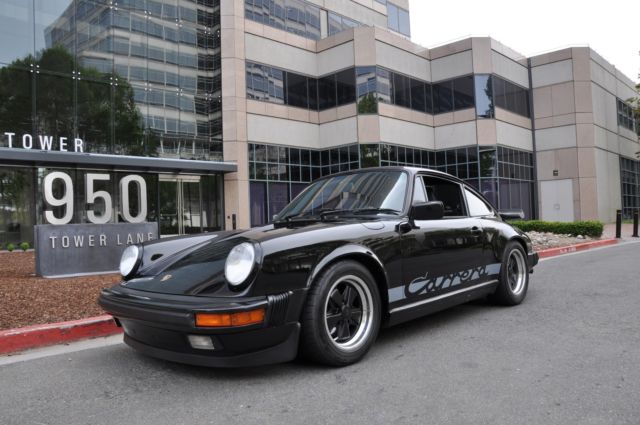1988 Black Porsche 911 Coupe