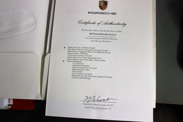 1988 Red Porsche 944 Coupe