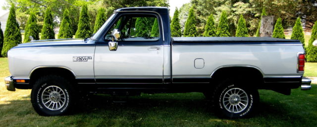 1988 Silver/Blue Metallic Dodge Power Wagon Pick-up