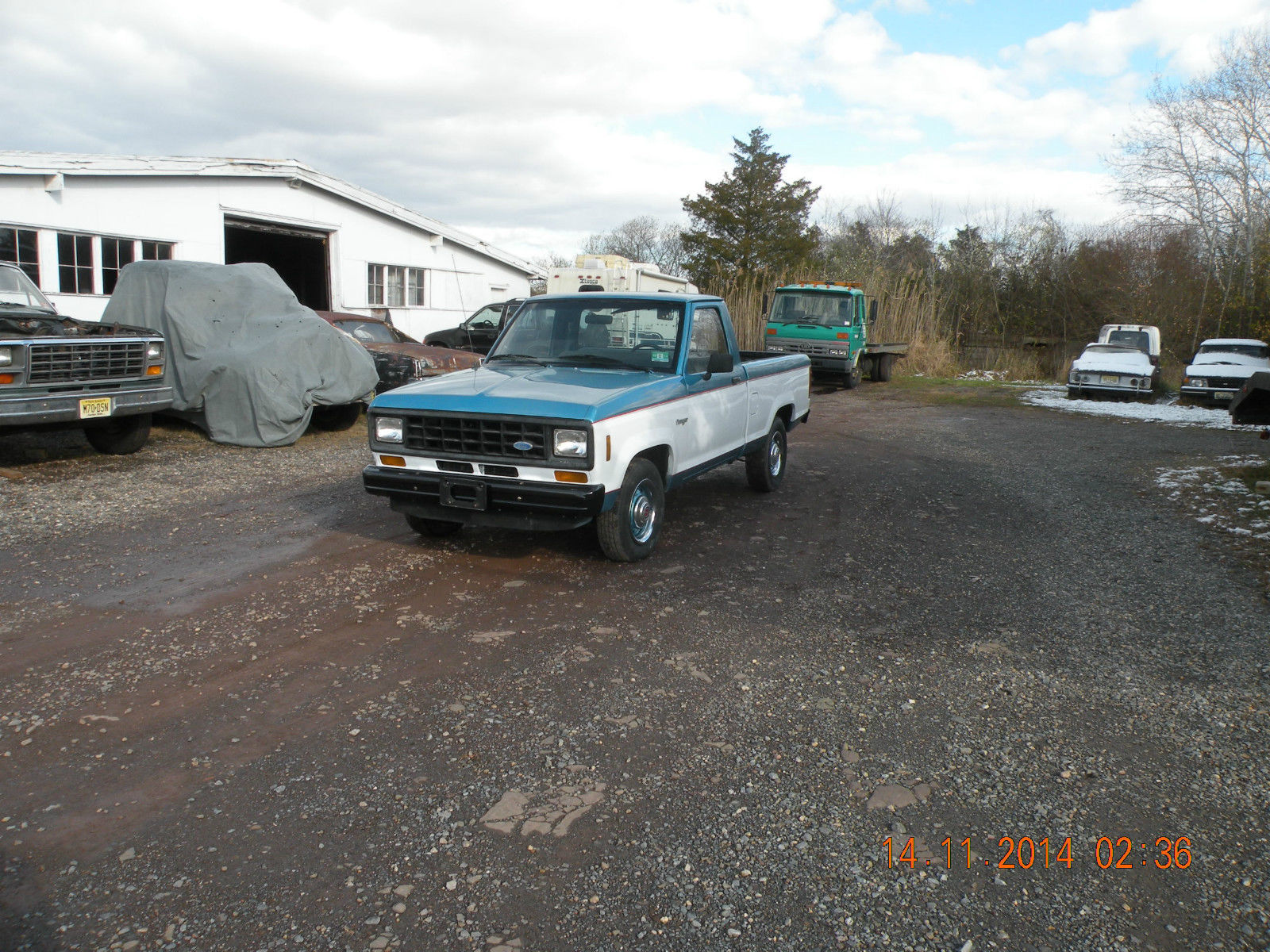 1988 Blue Ford Ranger Standard Cab Pickup