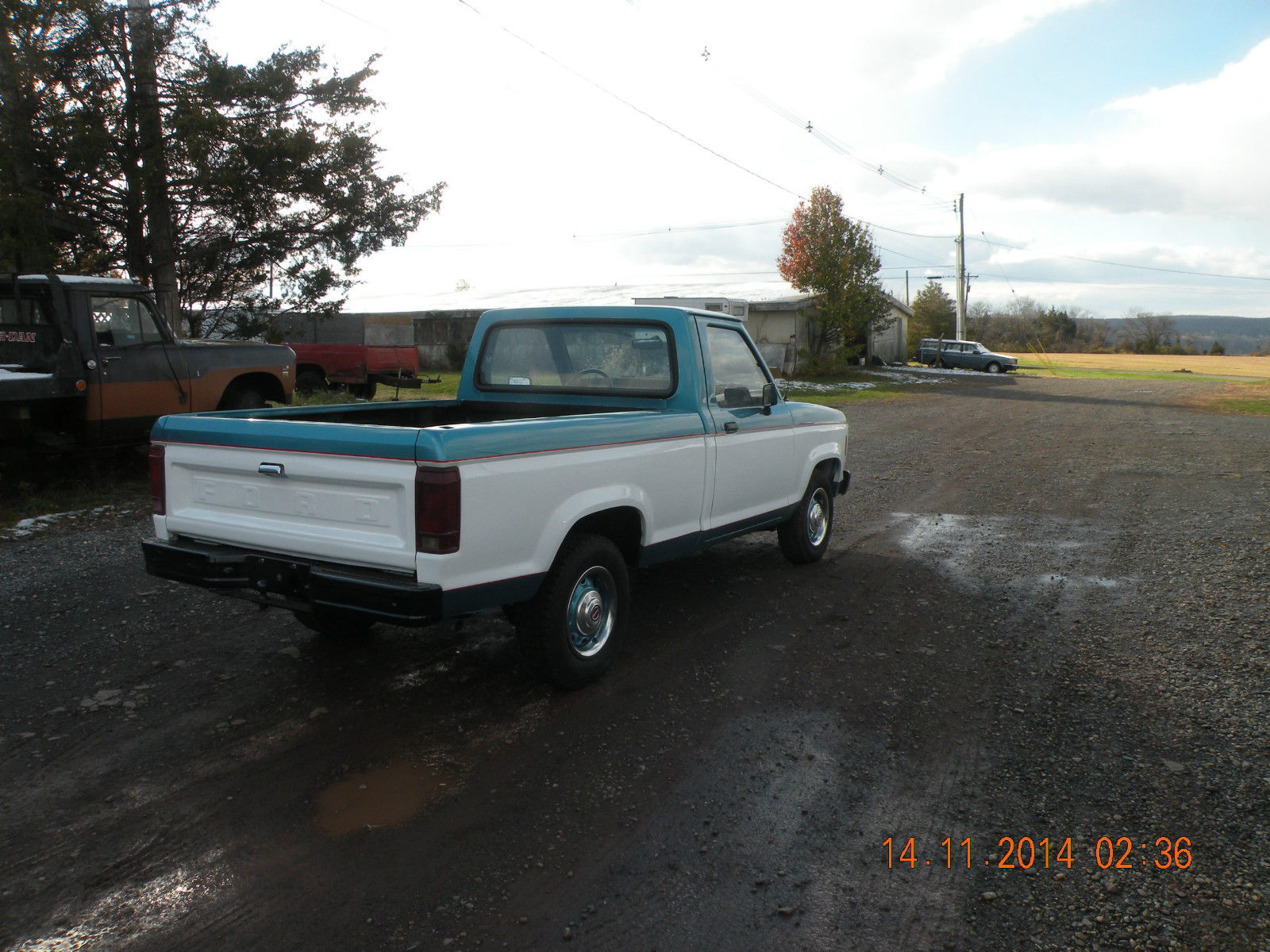 1988 Blue Ford Ranger Standard Cab Pickup