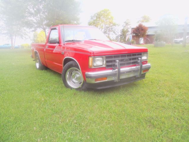 1988 Red Chevrolet S-10 Standard Cab Pickup