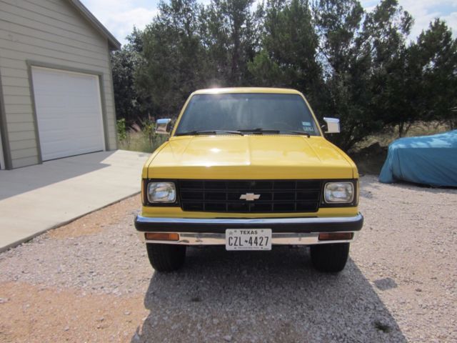 1988 Yel!ow Chevrolet S-10 Two door Blazer