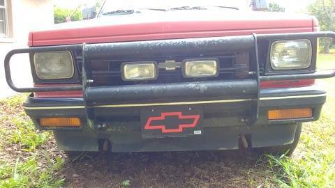 1988 Red Chevrolet S-10 Extended Cab Pickup