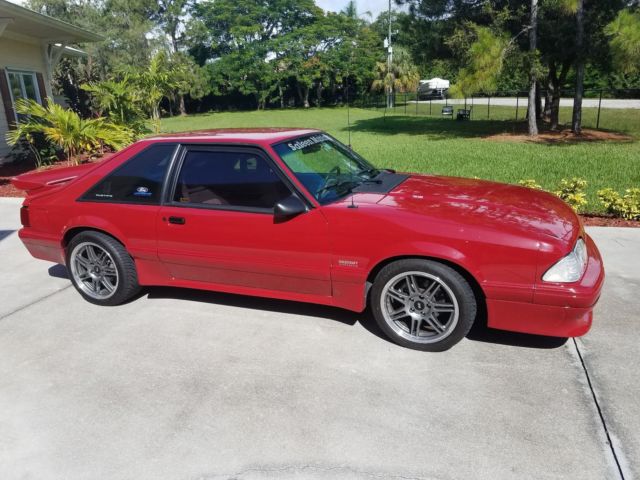 1988 Red Ford Mustang