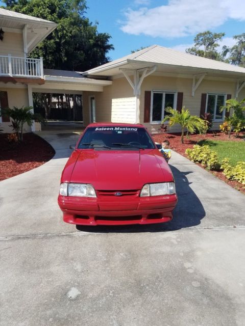 1988 Red Ford Mustang