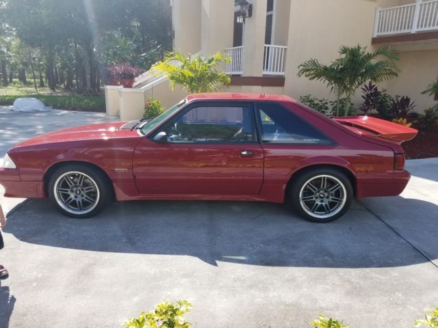 1988 Red Ford Mustang