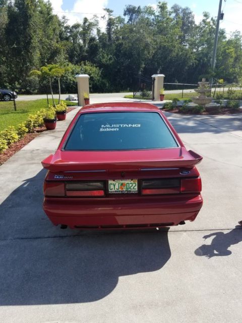 1988 Red Ford Mustang
