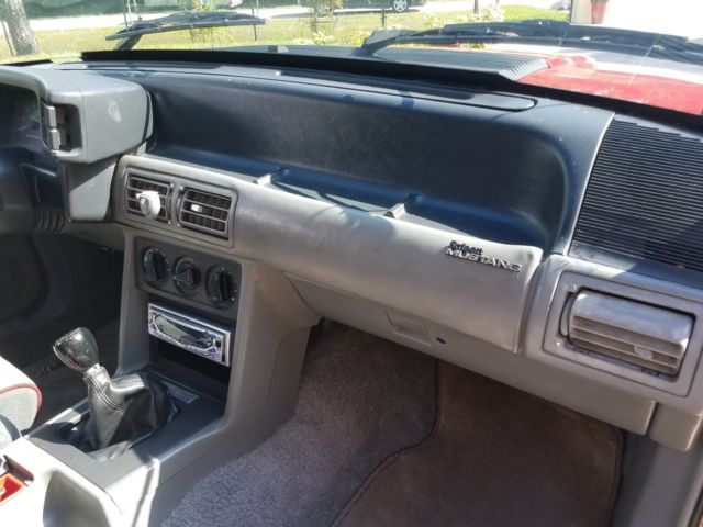 1988 Red Ford Mustang