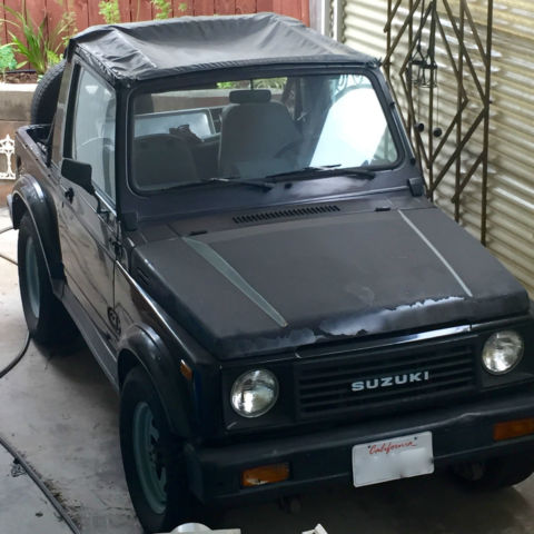1988 Black Suzuki Samurai Convertible