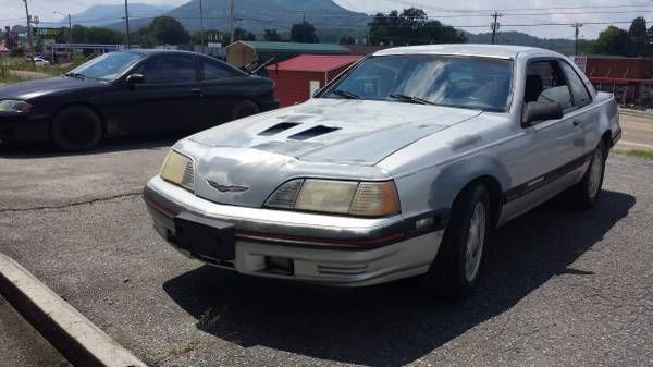 1988 Silver Ford Thunderbird Sedan