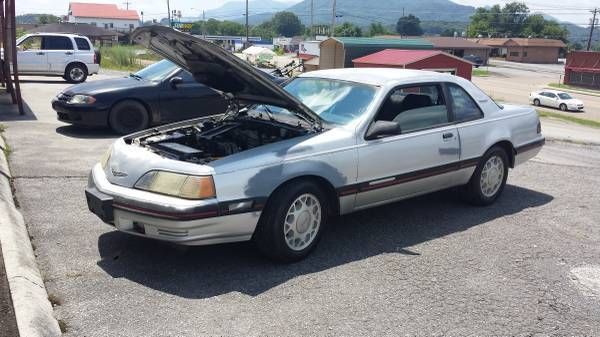1988 Silver Ford Thunderbird Sedan