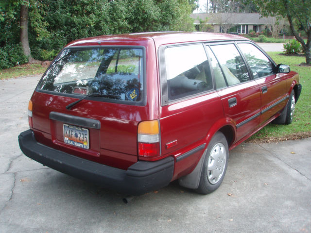 1988 Burgandy Toyota Corolla Wagon