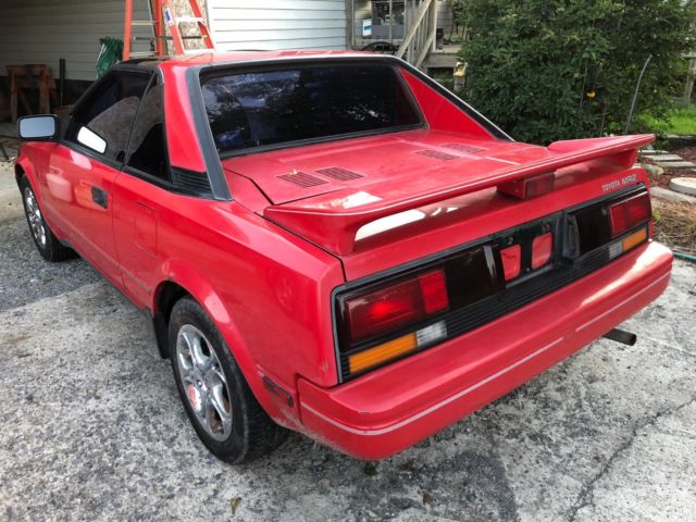 1988 Red Toyota MR2 Coupe