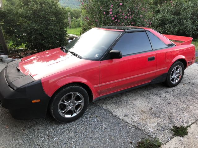 1988 Red Toyota MR2 Coupe